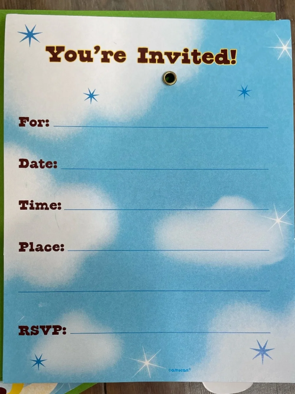Mixed Set of 5 Children's Party Invitations
